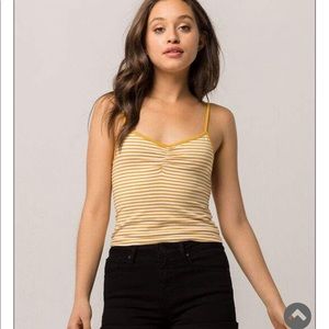 Tillys - Yellow and White Striped Tank Top